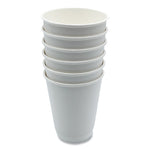 Paper Hot Cups, Double-Walled, 12 oz, White, 500/Carton