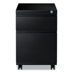 File Pedestal With Full-Length Pull, Left Or Right, 2-Drawers: Box/file, Legal/letter, Black, 14.96" X 19.29" X 21.65"