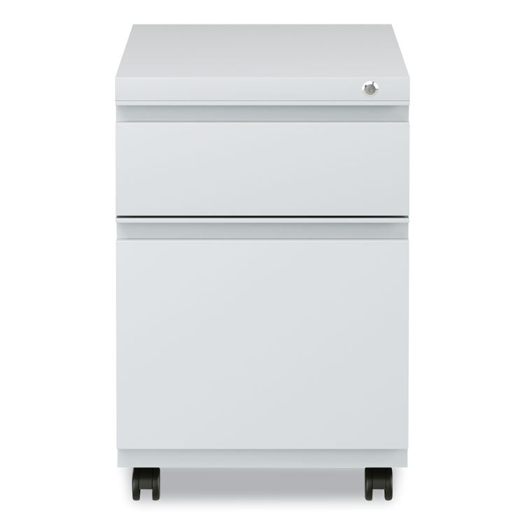 File Pedestal With Full-Length Pull, Left Or Right, 2-Drawers: Box/file, Legal/letter, Light Gray, 14.96" X 19.29" X 21.65"