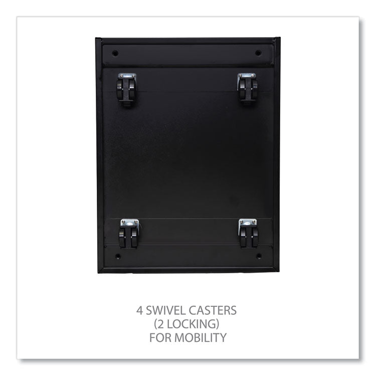 File Pedestal With Full-Length Pull, Left Or Right, 2 Legal/letter-Size File Drawers, Black, 14.96" X 19.29" X 27.75"