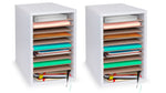 AdirOffice 500 Series 11-Compartment Literature Organizers, 10.75" x 11.75", White, 2/Pack (500-11-WHI-2PK)