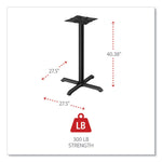 Alera Hospitality Series Single-Column Bases, 27.5" Diameter x 40.38"h, 300 lb Cap, Steel, Black