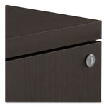 Alera Valencia Series Mobile Pedestal, Left Or Right, 2 Legal/letter-Size File Drawers, Espresso, 15.38" X 20" X 26.63"