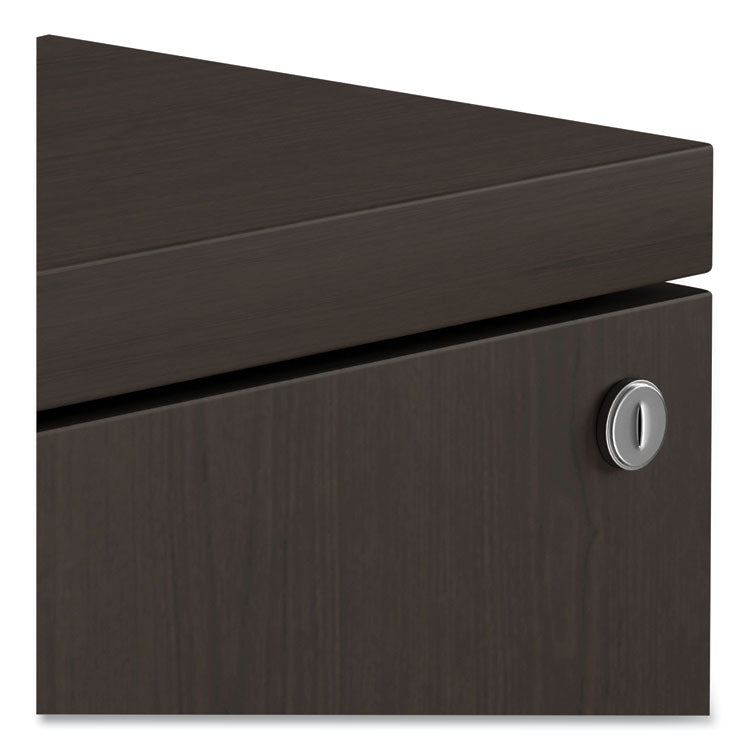 Alera Valencia Series Mobile Pedestal, Left Or Right, 2 Legal/letter-Size File Drawers, Espresso, 15.38" X 20" X 26.63"