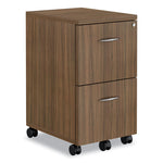 Alera Valencia Series Mobile Pedestal, Left Or Right, 2 Legal/letter-Size File Drawers, Modern Walnut, 15.38" X 20" X 26.63"