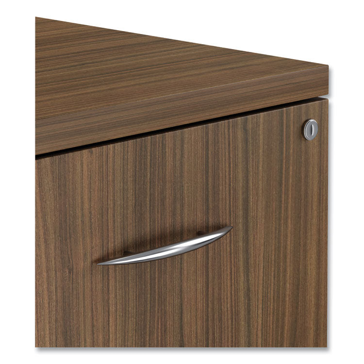 Alera Valencia Series Mobile Pedestal, Left Or Right, 2 Legal/letter-Size File Drawers, Modern Walnut, 15.38" X 20" X 26.63"