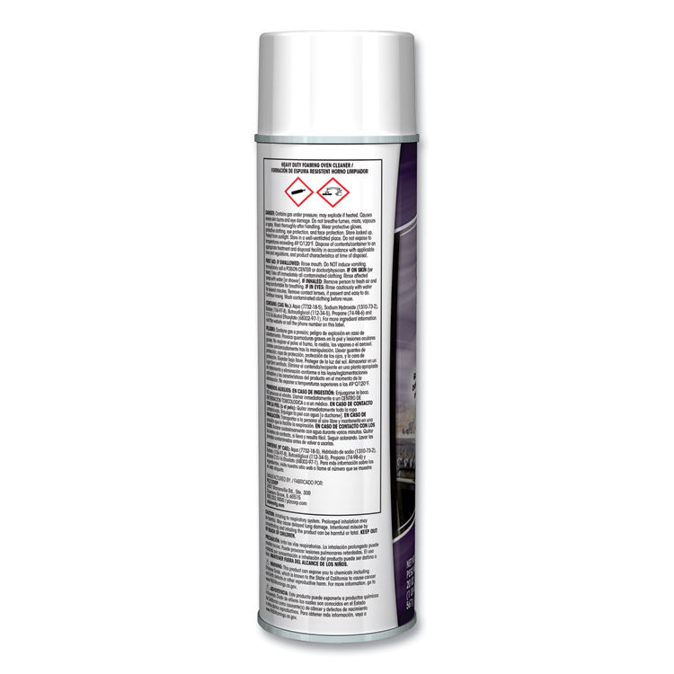 Heavy Duty Foaming Oven Cleaner, 20 oz Aerosol Spray, 12/Carton