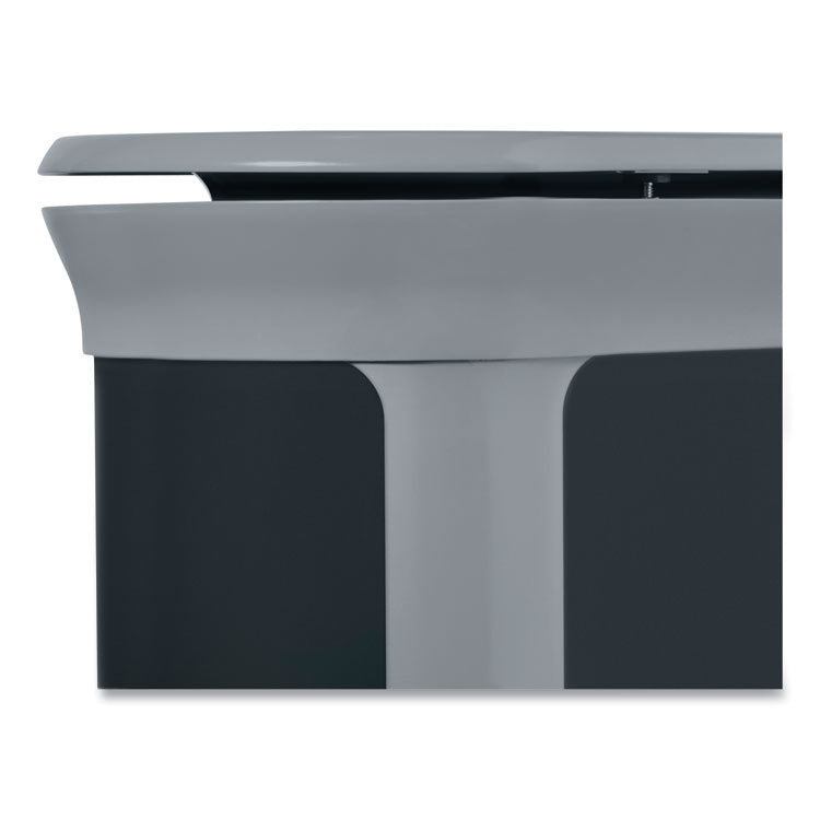 ENHANCE Series Waste Receptacle, 13 gal, Metal, Pearl Gray/Umbra Gray