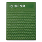 Medium Prelabeled Compost Waste Panels for Tailor and Landmark Series Containers, 20.72" x 0.5" x 27.95", Green, 4/Carton