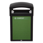 Medium Prelabeled Compost Waste Panels for Tailor and Landmark Series Containers, 20.72" x 0.5" x 27.95", Green, 4/Carton