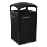 Large Prelabeled Landfill Waste Panels for Tailor and Landmark Series Containers 20.72" x 0.5" x 34.33", Black, 4/Carton