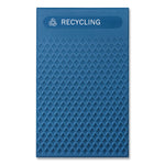 Large Prelabeled Recycled Waste Panels for Tailor and Landmark Series Containers, 20.72" x 0.5" x 34.33", Blue, 4/Carton