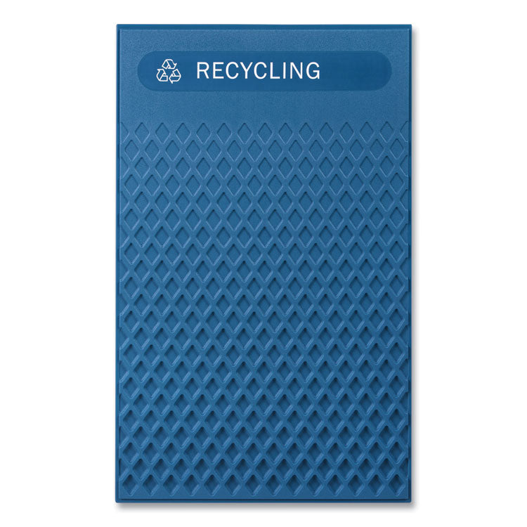 Large Prelabeled Recycled Waste Panels for Tailor and Landmark Series Containers, 20.72" x 0.5" x 34.33", Blue, 4/Carton