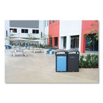 Large Prelabeled Recycled Waste Panels for Tailor and Landmark Series Containers, 20.72" x 0.5" x 34.33", Blue, 4/Carton