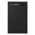 Large Prelabeled Landfill Waste Panels for Tailor and Landmark Series Containers 20.72" x 0.5" x 34.33", Black, 4/Carton