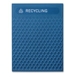 Medium Prelabeled Recycled Waste Panels for Tailor and Landmark Series Containers, 20.72" x 0.5" x 27.95", Blue, 4/Carton