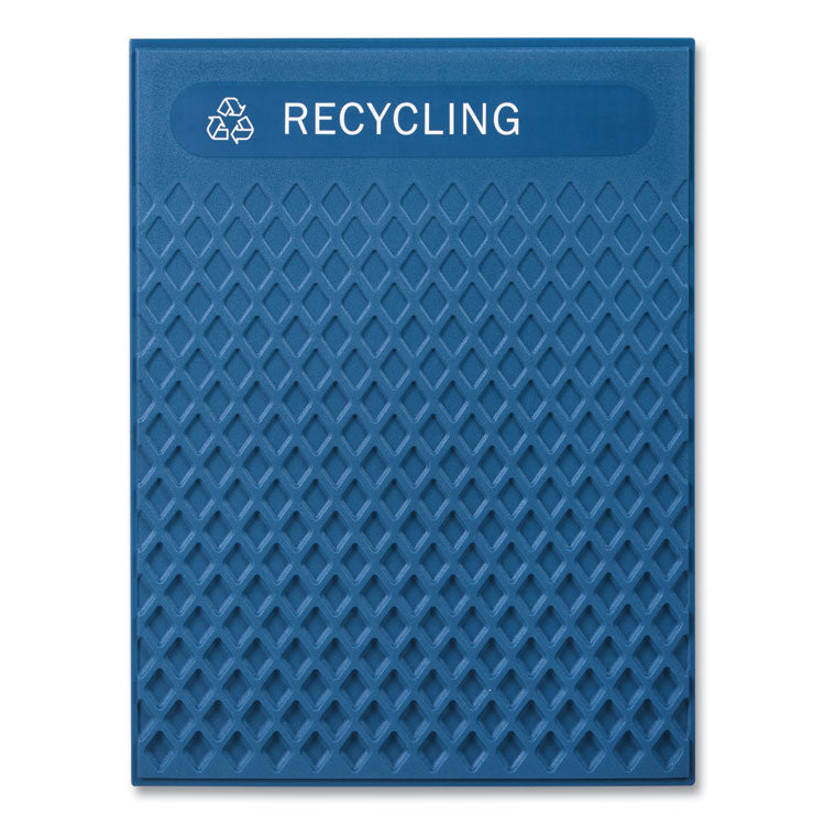Medium Prelabeled Recycled Waste Panels for Tailor and Landmark Series Containers, 20.72" x 0.5" x 27.95", Blue, 4/Carton