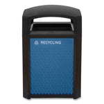 Medium Prelabeled Recycled Waste Panels for Tailor and Landmark Series Containers, 20.72" x 0.5" x 27.95", Blue, 4/Carton