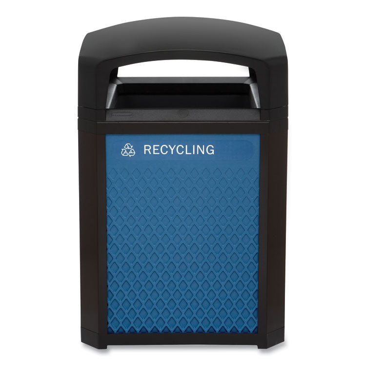 Medium Prelabeled Recycled Waste Panels for Tailor and Landmark Series Containers, 20.72" x 0.5" x 27.95", Blue, 4/Carton