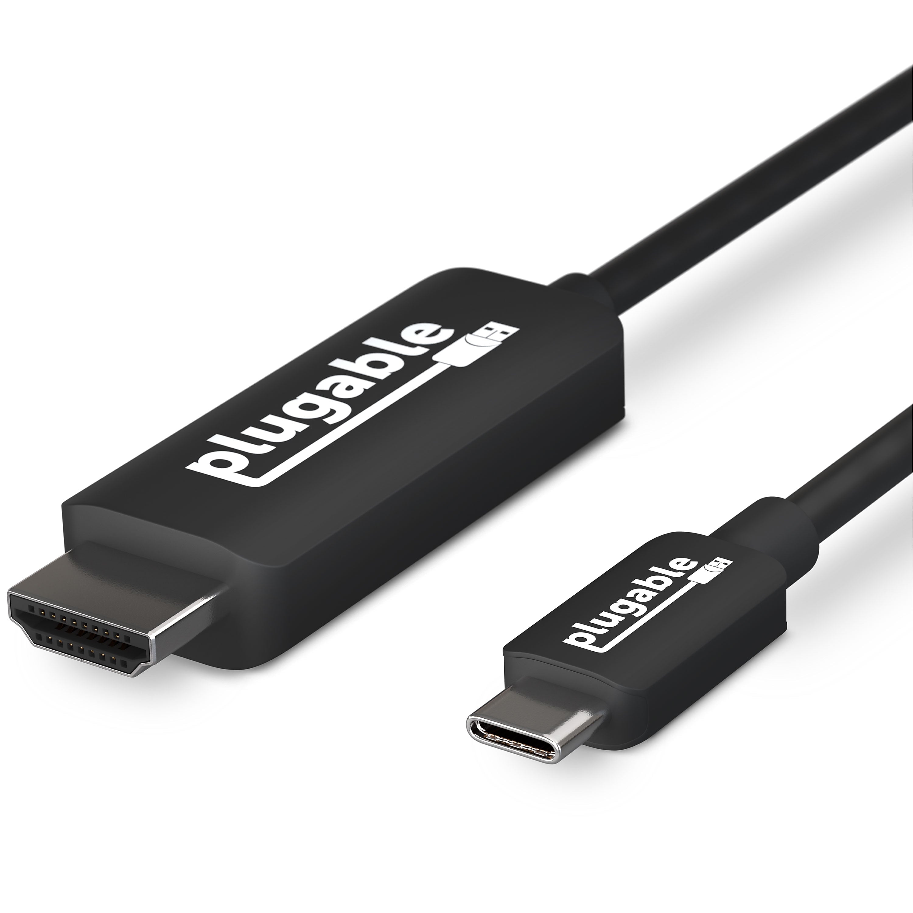 Plugable 6' USB 3.1 Type-C to HDMI 2.0 Audio/Video Monitor Cable, Male to Male, Black (USBC-HDMI-CABLE)