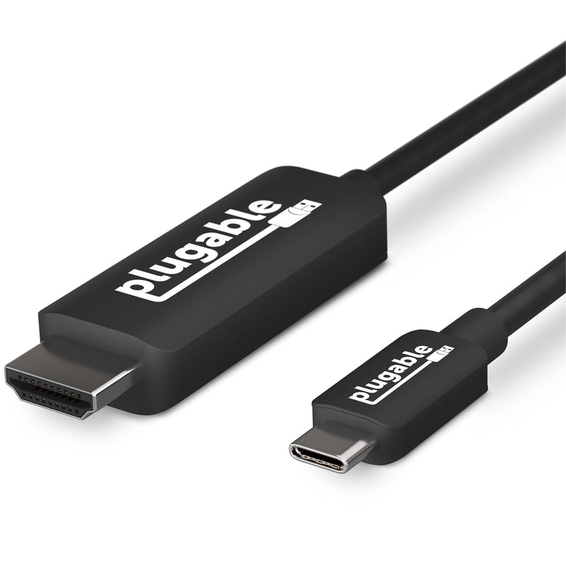Plugable 6' USB 3.1 Type-C to HDMI 2.0 Audio/Video Monitor Cable, Male to Male, Black (USBC-HDMI-CABLE)