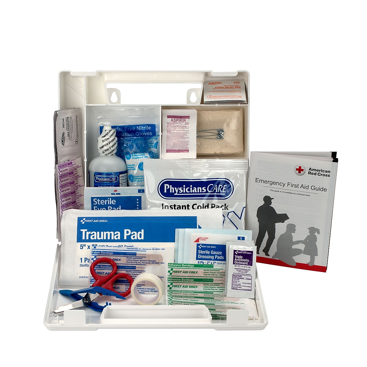 First Aid Only Office Plastic First Aid Kit, 25 People, 106 Pieces (223-U/FAO)