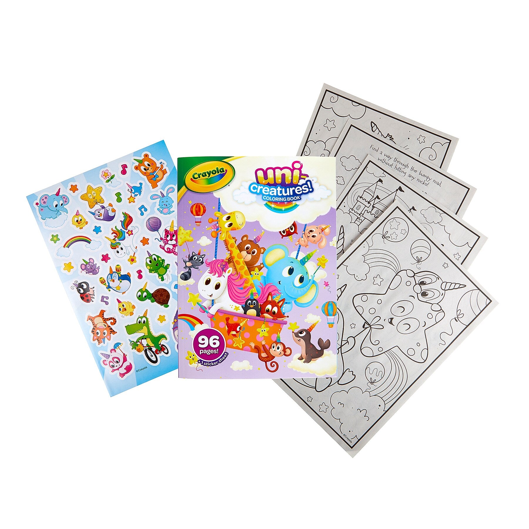 Crayola Uni-Creatures Coloring Book, 96 Pages, 8/Bundle (BIN042638-8)
