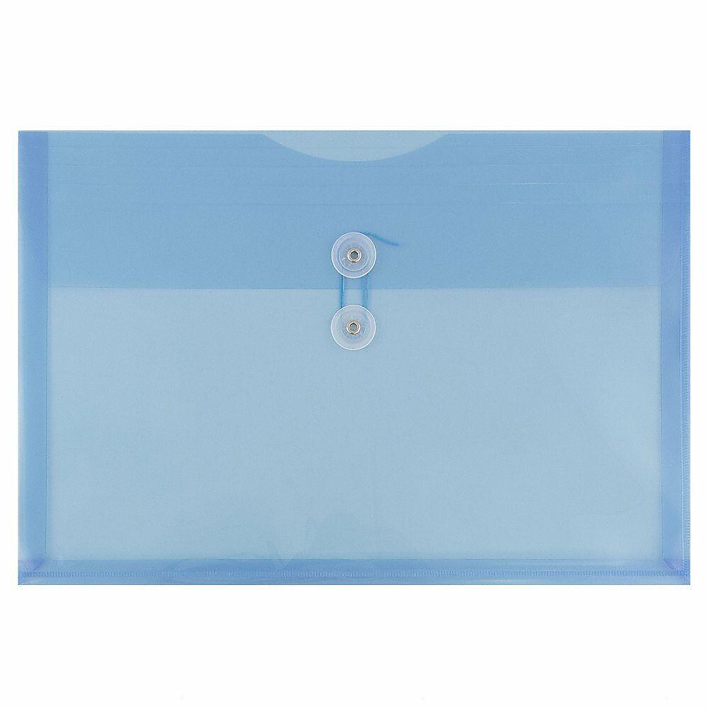 JAM Paper Premium Plastic Document File, Legal, Blue, 3/Pack (219B1BUX3)