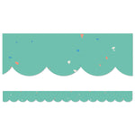 Carson Dellosa Education We Belong Scalloped Borders Per Bundle, 3"x 3', Speckled Teal, 6/Bundle (CD-108494-6)