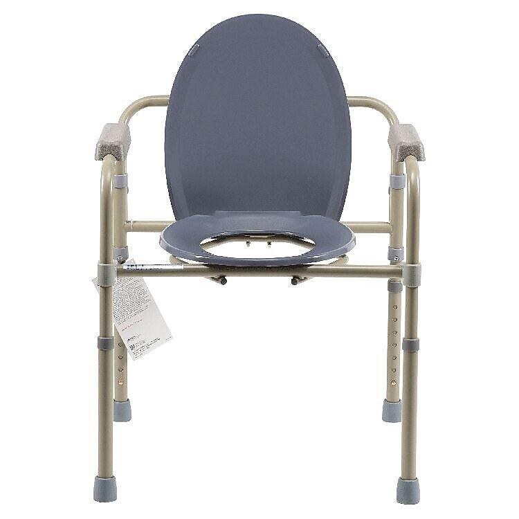 Dynarex Elongated Folding Bedside Commode Seat & Lid (10373)