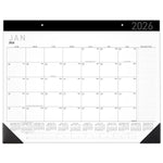 2026 AT-A-GLANCE Contemporary 21.75" x 17" Monthly Desk Pad Calendar, White/Black (SK24X-00-26)