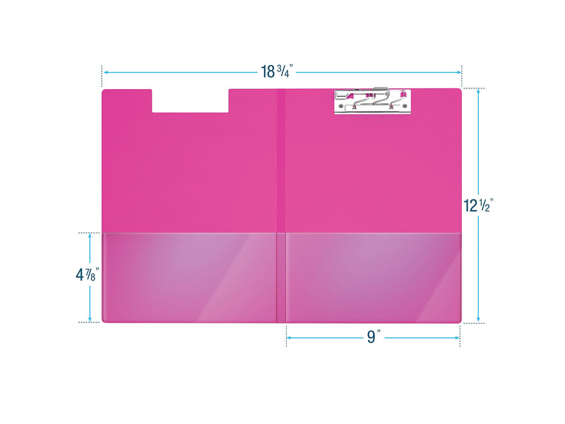 Davis Group Premium Polypropylene Clipboard, Letter Size, Pink, 10/Pack (4511-43-10)