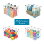iDESIGN Plastic Storage Bin, 7.75" x 8"x 12", Clear, 4/Pack (28105M4)