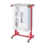 AdirOffice Blueprint Metal Mobile File Cart with Lockable Wheels, Red (615-RED)