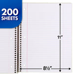 Mead 5-Subject Notebook, 8.5" x 11", College Ruled, 200 Sheets, Assorted Colors (06780)