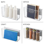 iDESIGN Magnetic Plastic Storage Bin, 6.25" x 3"x 11", Clear, 4/Pack (28111M4)