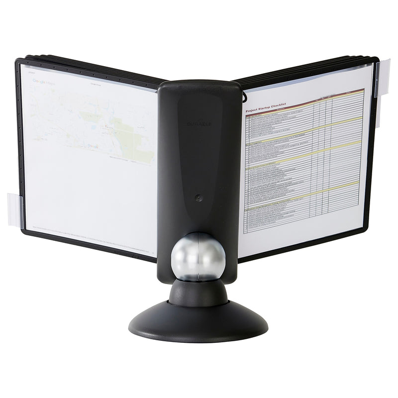 Durable SHERPA Document Holder, 8.5" x 11", Top Loading, Black Plastic (5539-01)
