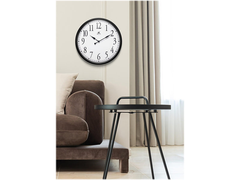 Infinity Instruments Bromidic Wall Clock, 16"Dia. (20311BK-4556)