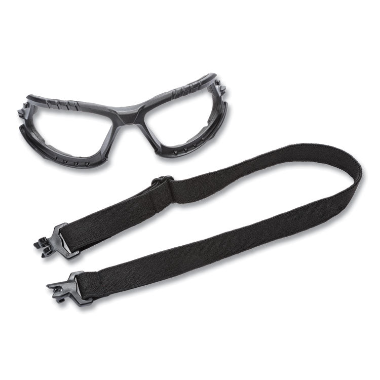 Solus 1000-Series Safety Glasses, Green Plastic Frame, Clear Polycarbonate Lens
