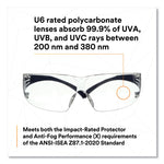 SecureFit Protective Eyewear, 200 Series, Dark Blue Plastic Frame, Clear Polycarbonate Lens