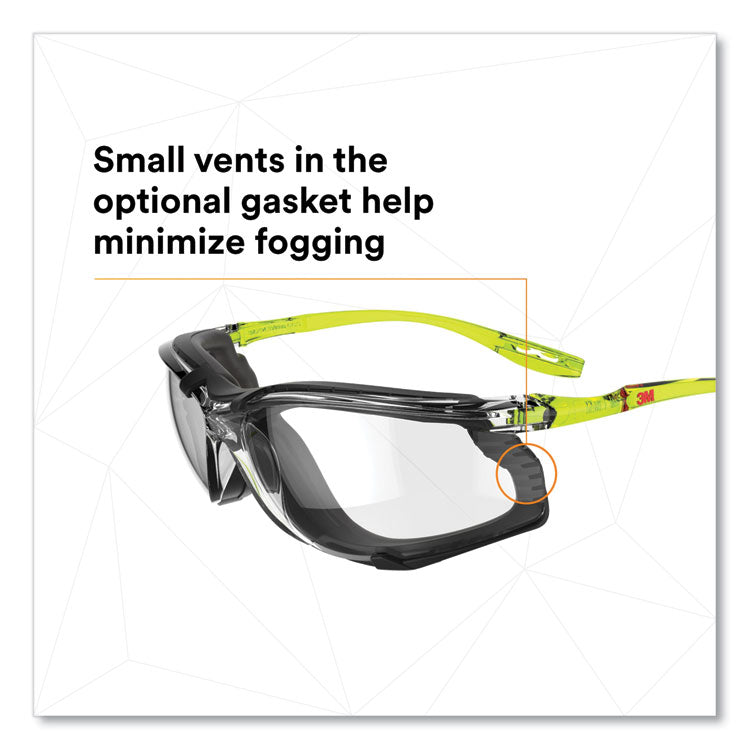 Solus CCS Series Protective Eyewear, Green Plastic Frame, Clear Polycarbonate Lens