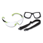 Solus 1000-Series Safety Glasses, Green Plastic Frame, Clear Polycarbonate Lens