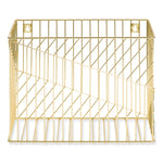 Vena Hanging File Basket, Letter Size, 6.85" Long, Gold