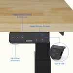 FlexiSpot E7COMMERCIAL 48''W Electric Height Adjustable Standing Desk, Rubberwood/Black(E7BCOM4824-RW)