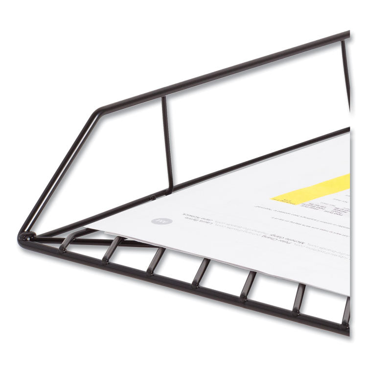 Vena Paper Tray, 1 Section, Holds 11" x 8.5" Sheets, 10.04 x 12.44 x 2.01, Black