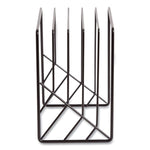 Vena Wire Letter Sorter, 5 Sections, Assorted Sizes, 3.94 x 5.24 x 6.1, Black