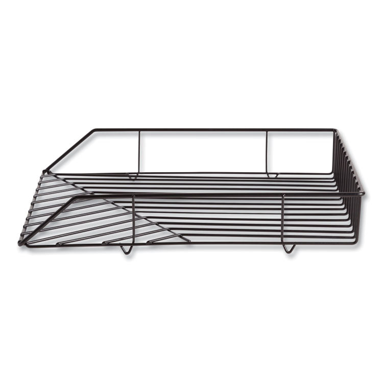Vena Paper Tray, 1 Section, Holds 11" x 8.5" Sheets, 10.04 x 12.44 x 2.01, Black
