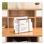 Vena Wire Letter Sorter, 5 Sections, Assorted Sizes, 3.94 x 5.24 x 6.1, Black