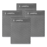 Medium Prelabeled Landfill Waste Panels for Tailor and Landmark Series Containers, 20.72" x 0.5" x 27.95", Black, 4/Carton