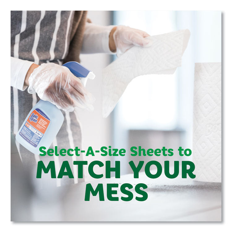 Select-a-Size Kitchen Roll Paper Towels, 2-Ply, 5.9 x 11, White, 74 Sheets/Single Plus Roll, 8 Rolls/Carton